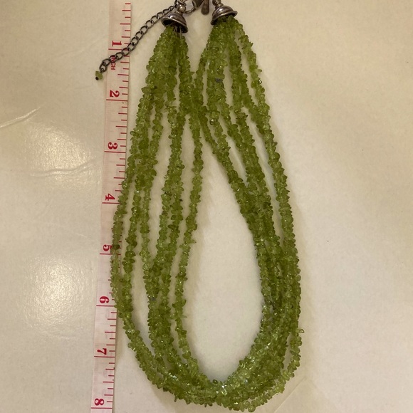 SILPADA 925 Sterling and Peridot 6 Strand Necklace - Picture 4 of 4